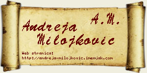 Andreja Milojković vizit kartica